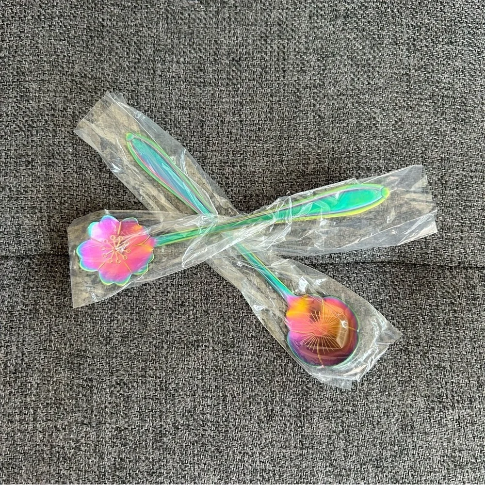 Set/2 Floral Spoons, Multicolor (SAKURA + PANSY) - Picture 12 of 12